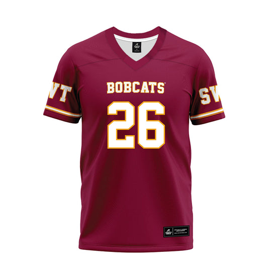 Texas State - NCAA Football : Michael Boudoin III - Maroon Premium Football Jersey