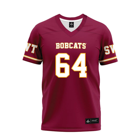 Texas State - NCAA Football : Dorion Strawn - Maroon Premium Football Jersey