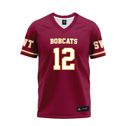 Texas State - NCAA Football : Lorenzo Johnson Jr - Maroon Premium Football Jersey-0