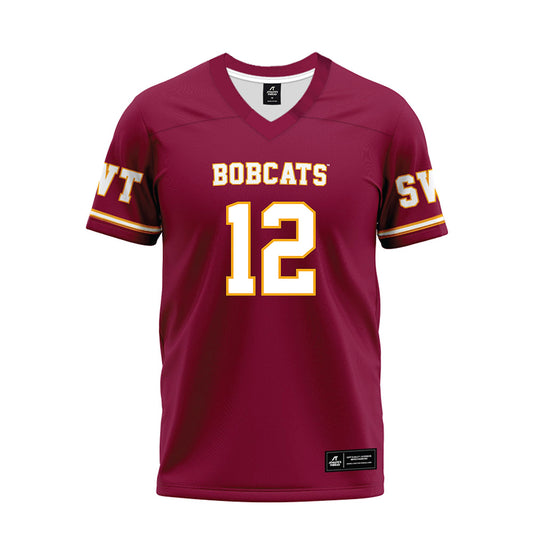 Texas State - NCAA Football : Lorenzo Johnson Jr - Maroon Premium Football Jersey-0