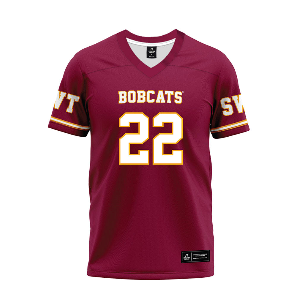 Texas State - NCAA Football : Will Mitchell - Maroon Premium Football Jersey-0
