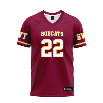 Texas State - NCAA Football : Will Mitchell - Maroon Premium Football Jersey-0