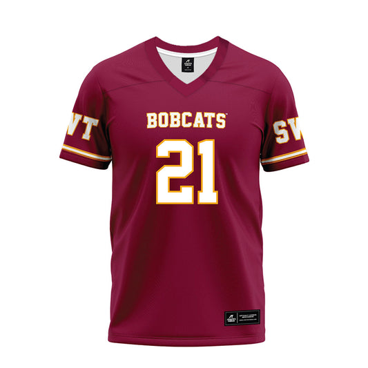 Texas State - NCAA Football : Cole Pryor - Maroon Premium Football Jersey-0