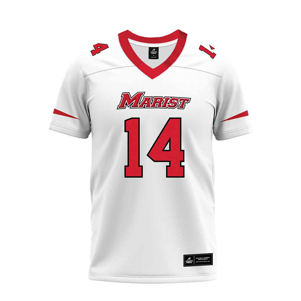 Marist - NCAA Football : Jayden Taylor - White Premium Football Jersey-0