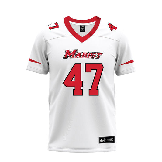 Marist - NCAA Football : Blake Landry - White Premium Football Jersey-0