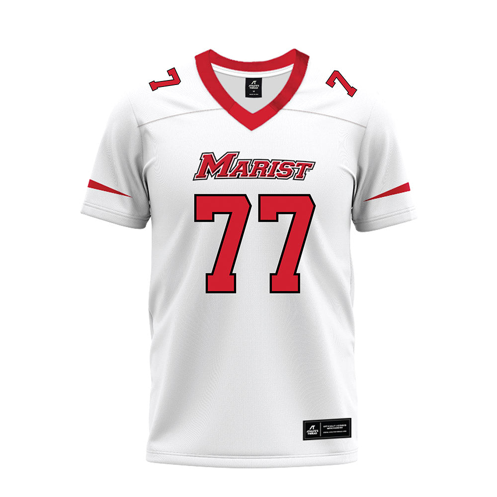 Marist - NCAA Football : Ethan Korkes - White Premium Football Jersey-0