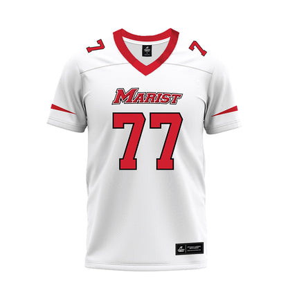 Marist - NCAA Football : Ethan Korkes - White Premium Football Jersey-0