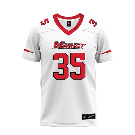 Marist - NCAA Football : Nathaniel Banton - White Premium Football Jersey-0
