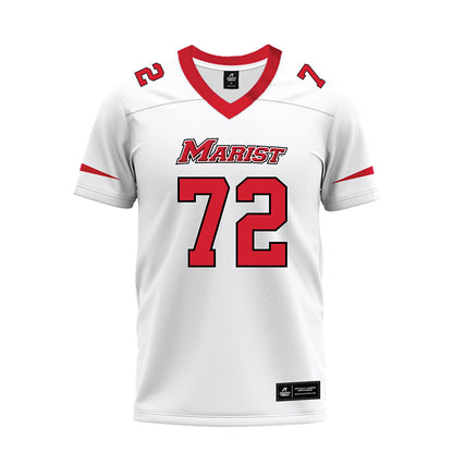 Marist - NCAA Football : Carson DeRoner - White Premium Football Jersey-0