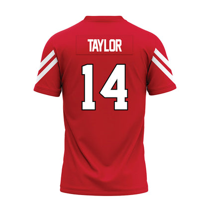 Marist - NCAA Football : Jayden Taylor - Red Premium Football Jersey-1