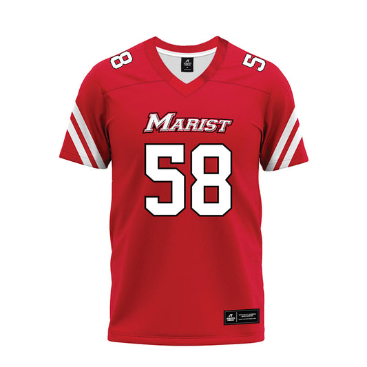 Marist - NCAA Football : Hudson Dalton - Red Premium Football Jersey-0