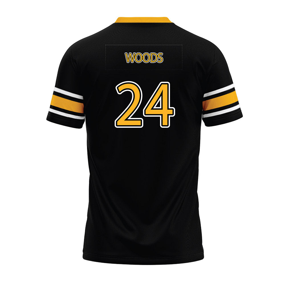 Kennesaw - NCAA Football : Alan Woods - Black Premium Football Jersey-1