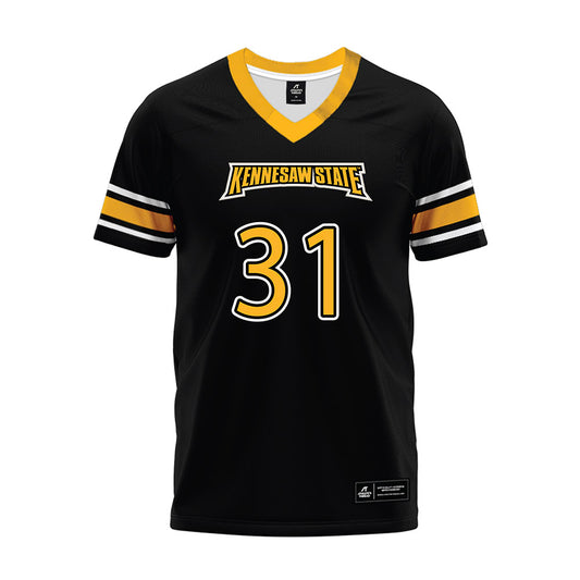 Kennesaw - NCAA Football : Kai Russell - Black Premium Football Jersey-0