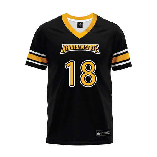 Kennesaw - NCAA Football : Josh Anglin - Black Premium Football Jersey-0