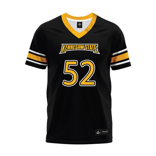 Kennesaw - NCAA Football : Havik Pettigrew - Black Premium Football Jersey-0