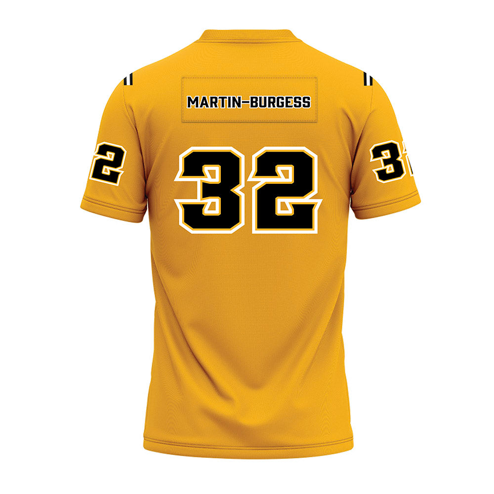 Kennesaw - NCAA Football : Jaden Martin-Burgess - Gold Premium Football Jersey-1