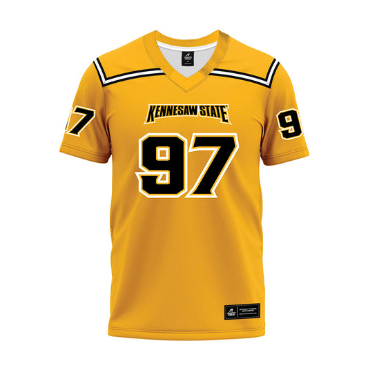 Kennesaw - NCAA Football : Jaiden Crawford - Gold Premium Football Jersey-0