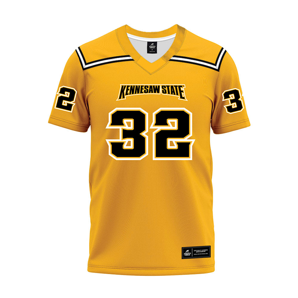 Kennesaw - NCAA Football : Jaden Martin-Burgess - Gold Premium Football Jersey-0