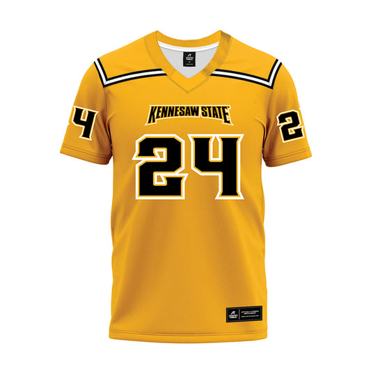 Kennesaw - NCAA Football : Alan Woods - Gold Premium Football Jersey-0