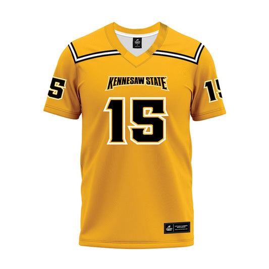 Kennesaw - NCAA Football : Devin Morgan - Gold Premium Football Jersey-0