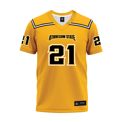 Kennesaw - NCAA Football : Triston Morgan - Gold Premium Football Jersey-0