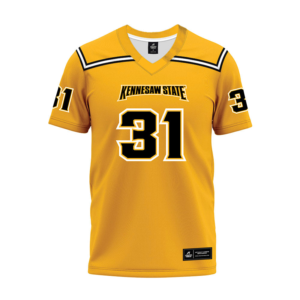 Kennesaw - NCAA Football : Kai Russell - Gold Premium Football Jersey-0