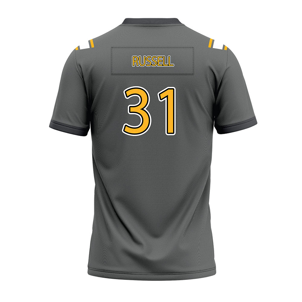 Kennesaw - NCAA Football : Kai Russell - Dark Grey Premium Football Jersey-1