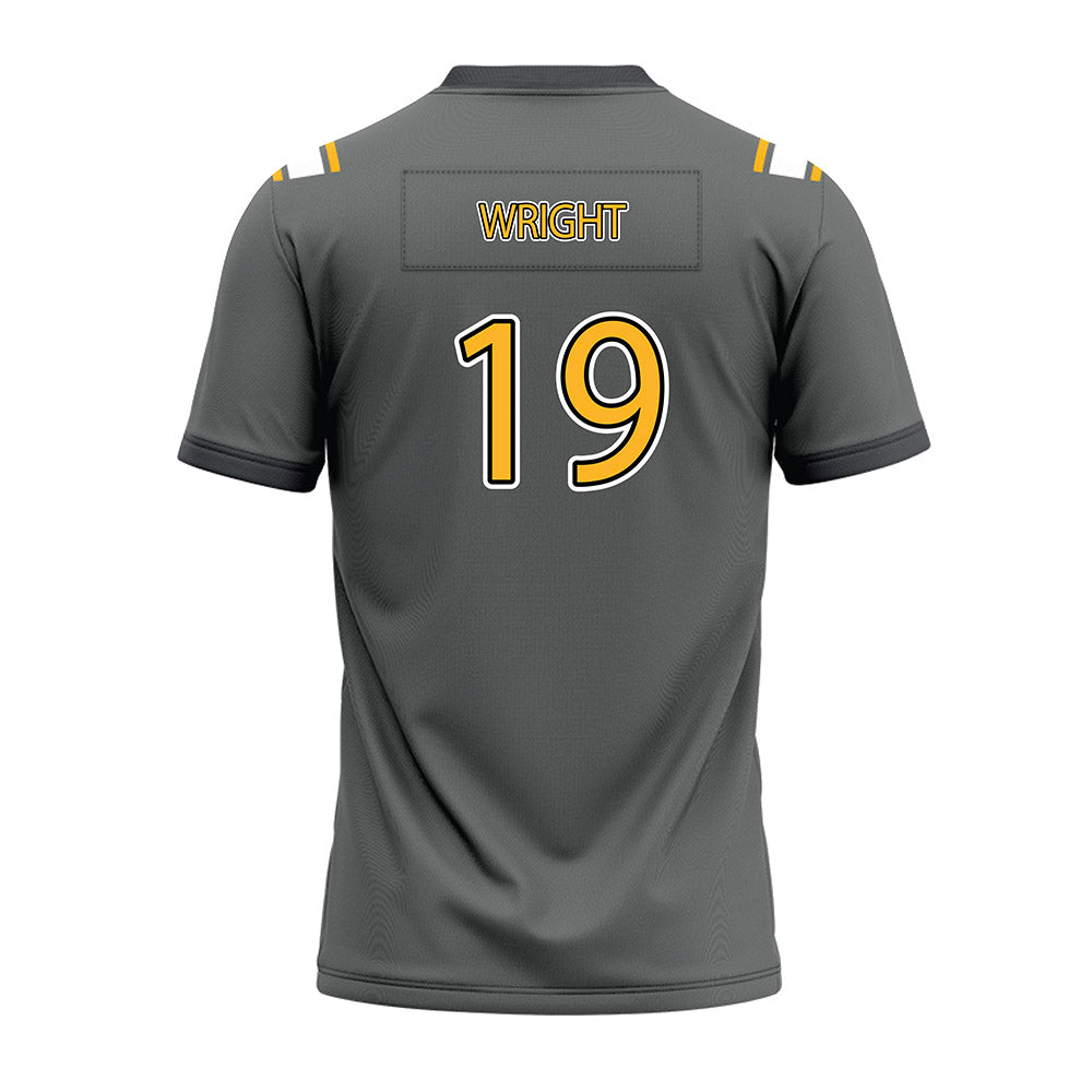 Kennesaw - NCAA Football : Maliki Wright - Dark Grey Premium Football Jersey-1