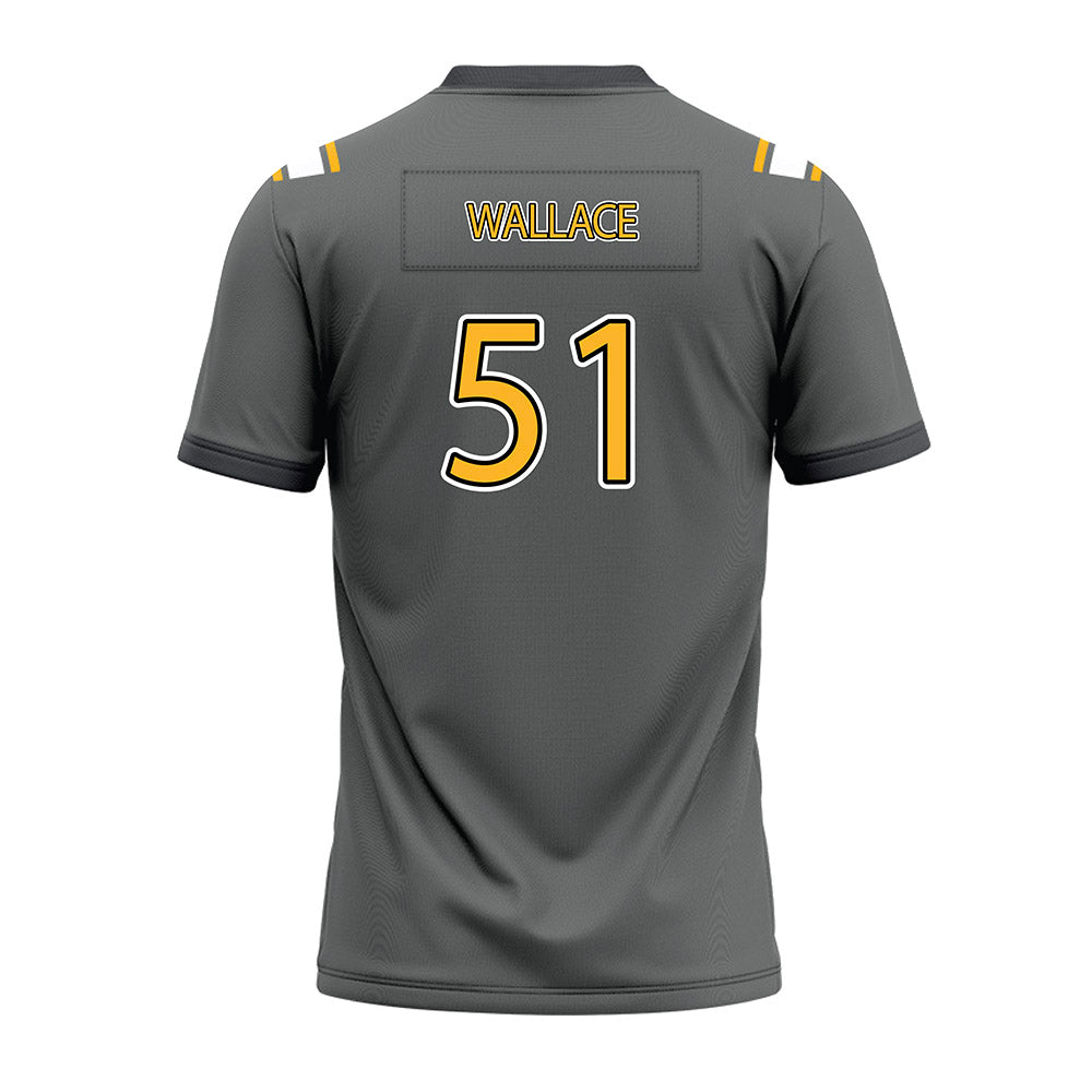 Kennesaw - NCAA Football : Michael Wallace - Dark Grey Premium Football Jersey-1