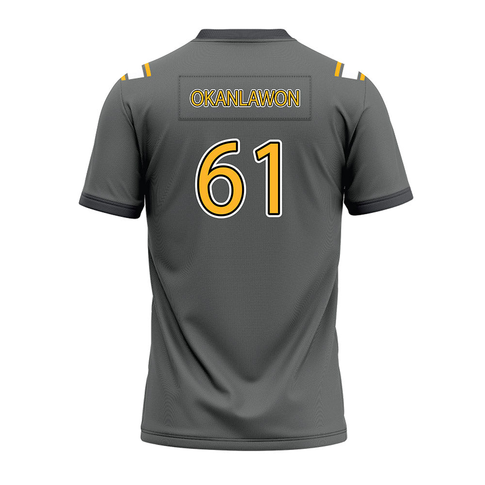 Kennesaw - NCAA Football : Yusuf Okanlawon - Dark Grey Premium Football Jersey-1