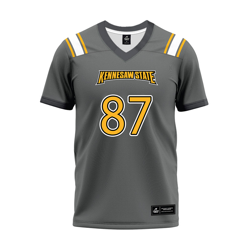 Kennesaw - NCAA Football : Chase Tatum - Dark Grey Premium Football Jersey-0