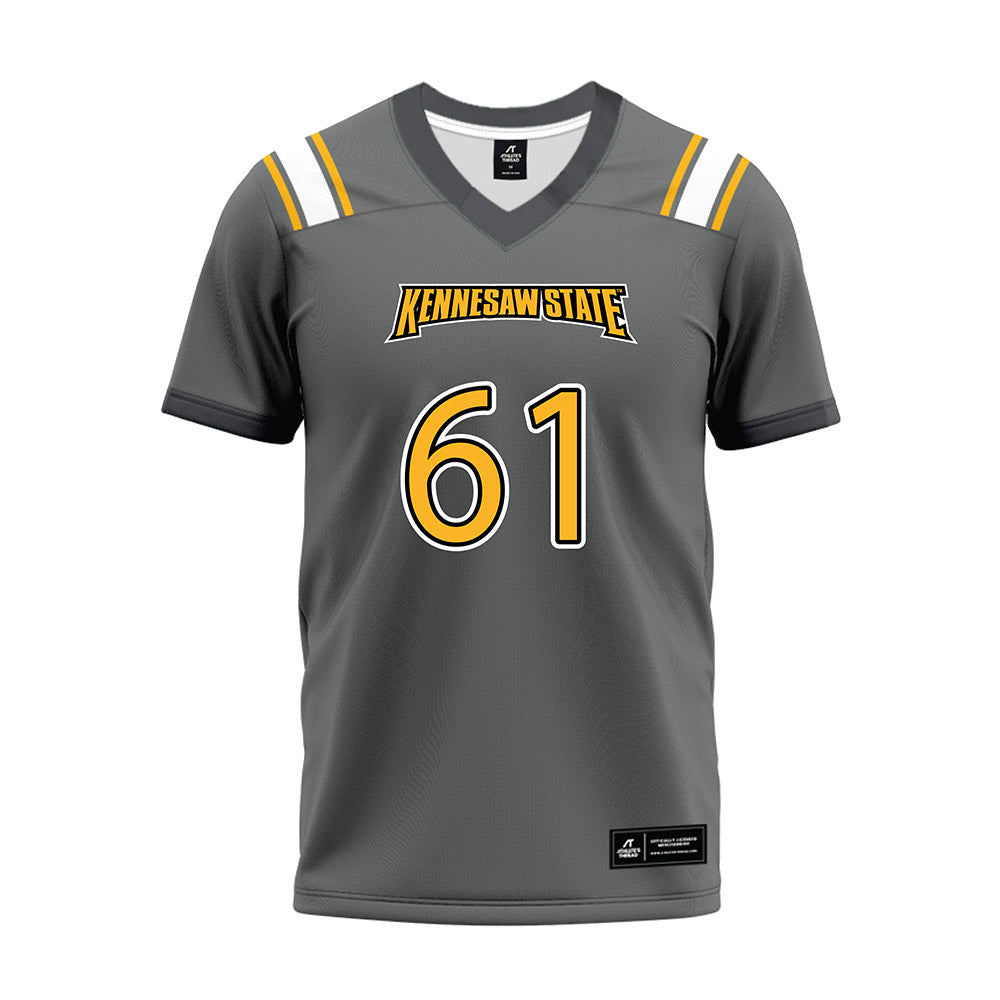 Kennesaw - NCAA Football : Yusuf Okanlawon - Dark Grey Premium Football Jersey-0
