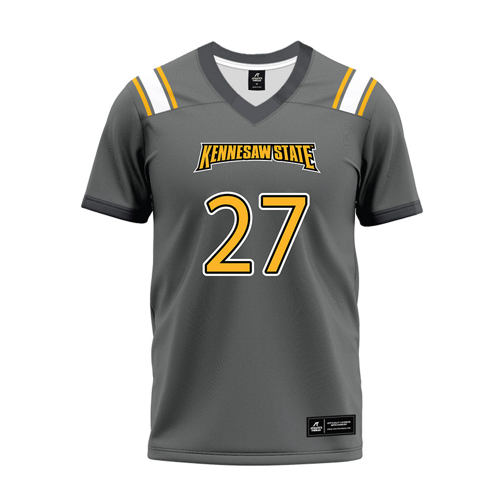 Kennesaw - NCAA Football : Clarence Outland III - Dark Grey Premium Football Jersey-0
