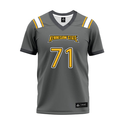 Kennesaw - NCAA Football : ZaMario Woodgett - Dark Grey Premium Football Jersey-0