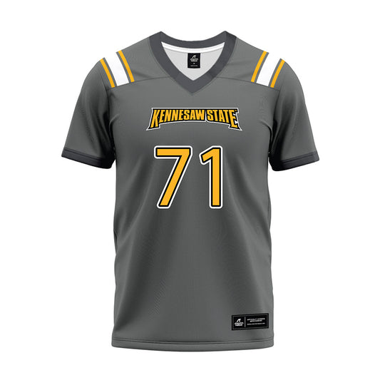 Kennesaw - NCAA Football : ZaMario Woodgett - Dark Grey Premium Football Jersey-0