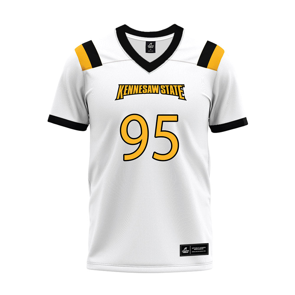 Kennesaw - NCAA Football : Connor Coxwell - White Premium Football Jersey-0