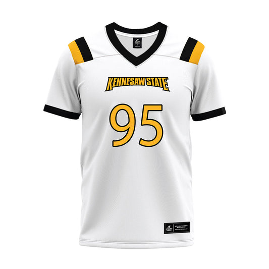Kennesaw - NCAA Football : Connor Coxwell - White Premium Football Jersey-0
