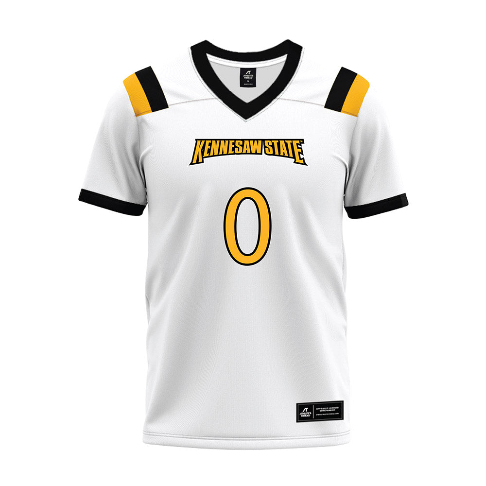 Kennesaw - NCAA Football : Perry Fisher - White Premium Football Jersey-0