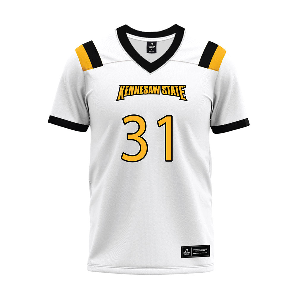 Kennesaw - NCAA Football : Kai Russell - White Premium Football Jersey-0
