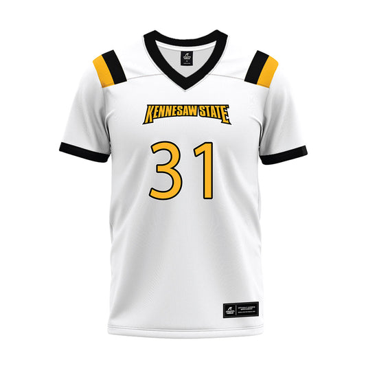 Kennesaw - NCAA Football : Kai Russell - White Premium Football Jersey-0