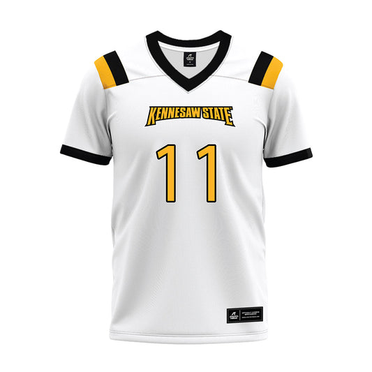 Kennesaw - NCAA Football : Preston Clemmer - White Premium Football Jersey-0
