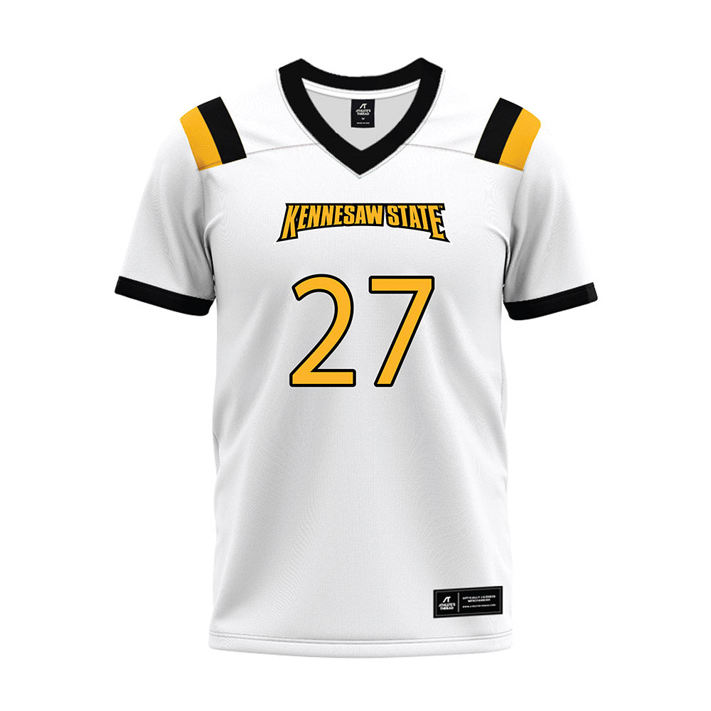 Kennesaw - NCAA Football : Clarence Outland III - White Premium Football Jersey-0