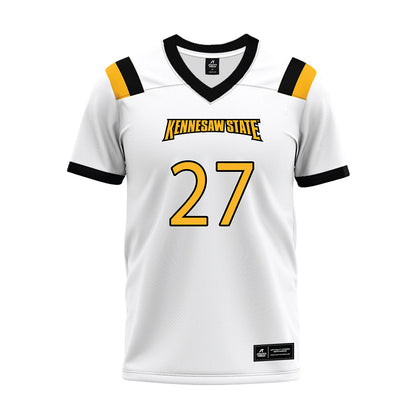 Kennesaw - NCAA Football : Clarence Outland III - White Premium Football Jersey-0