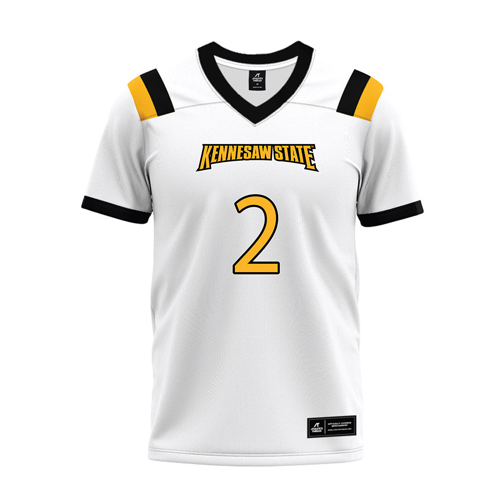 Kennesaw - NCAA Football : Landon Varnes - White Premium Football Jersey-0