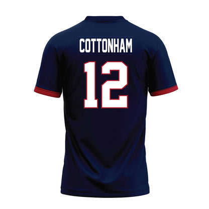 Liberty - NCAA Football : Prince Cottonham - Navy Premium Football Jersey-1