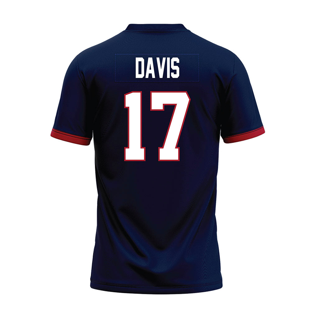 Liberty - NCAA Football : Jayden Davis - Navy Premium Football Jersey-1