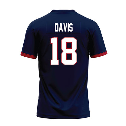 Liberty - NCAA Football : Jachin Davis - Navy Premium Football Jersey-1