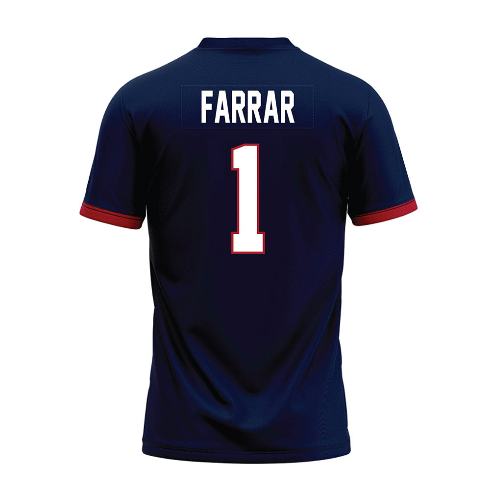 Liberty - NCAA Football : Derrell Farrar - Navy Premium Football Jersey-1