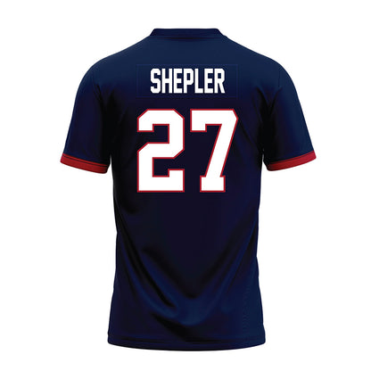 Liberty - NCAA Football : Clay Shepler - Navy Premium Football Jersey-1