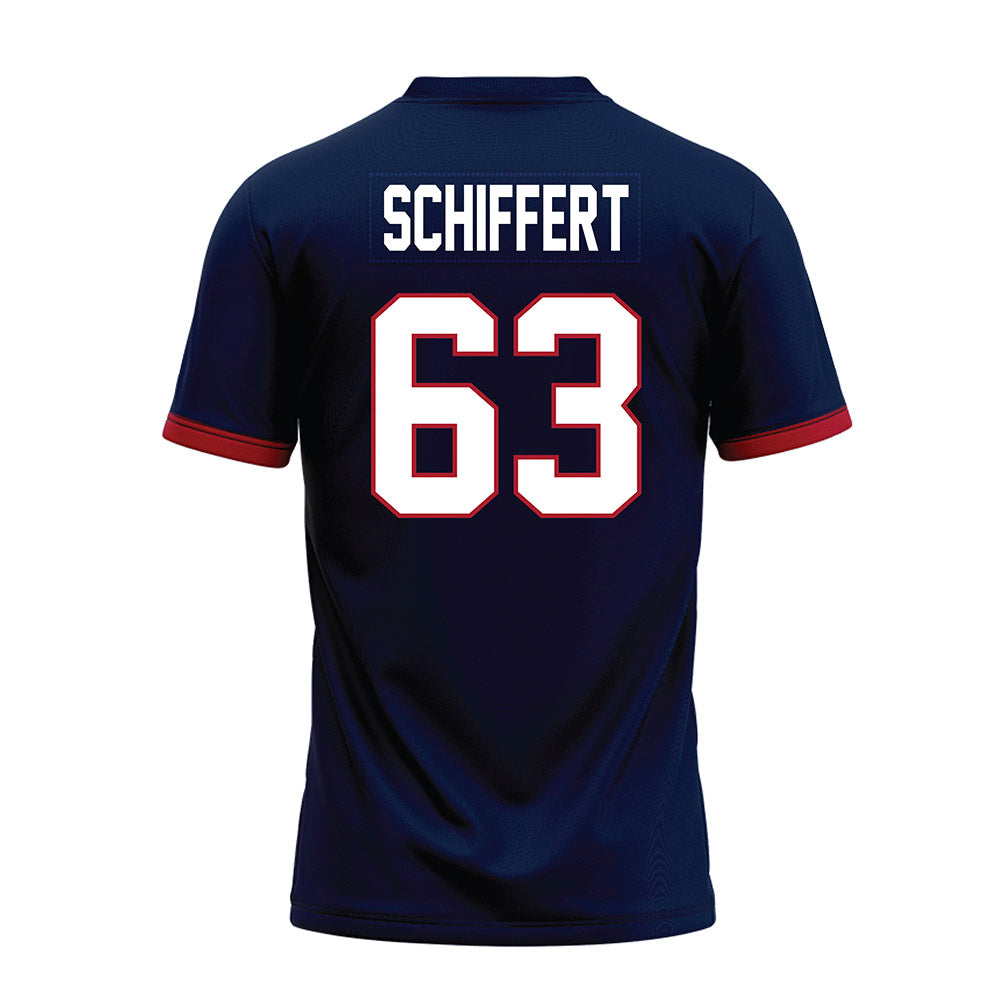Liberty - NCAA Football : Daniel Schiffert - Navy Premium Football Jersey-1